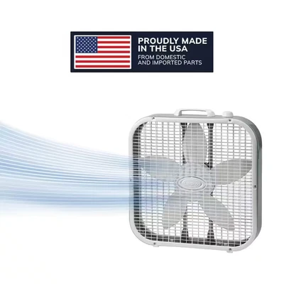 20 in. Ventilador de caja de circulación de aire de 3 velocidades para el hogar en blanco con ahorro Smart Technol Foto 1 de 4