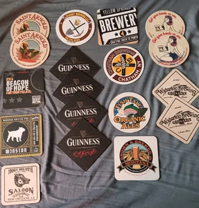 Menge 18 Craft Bier Pub Brauerei Untersetzer GUINNESS/AUSTIN TX/NEW ORLEANS/MONTANA - Bild 1 von 1