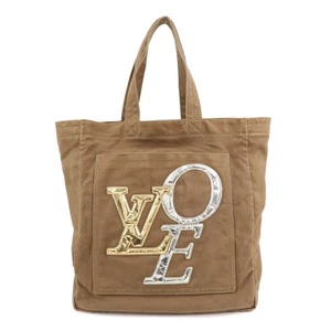 Louis Vuitton Thats Love MM Canvas Tote Bag Hand Bag Khaki M56385 Auth Used F/S - Picture 1 of 24
