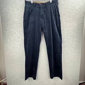 Polo by Ralph Lauren Mens Wide Wale Corduroy Preston Pants 36/34 Navy Flat - Picture 1 of 14