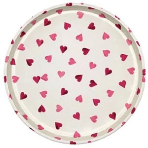 Serving Tray: 30cm Emma Bridgewater, Pink Hearts, Metal - Picture 1 of 2