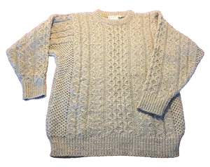 Maglione vintage GAELTARRA uomo lana pesante maglia cavo taglia 40 medio beige usato in ottime condizioni - Foto 1 di 12