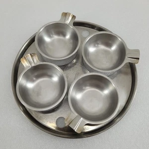 Cazador furtivo de huevos Revere Ware de colección INSERTO CON 4 tazas de huevos de acero inoxidable sin sartén - Imagen 1 de 19