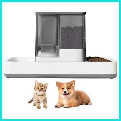 Alimentador Automático para Gatos y Dispensador de Agua, Alimentador de Alimentos para Mascotas por Gravedad 2 en 1 y... Foto 1 de 4