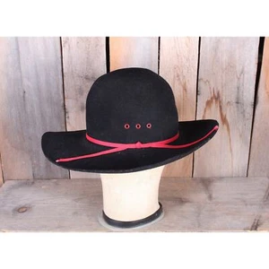 Vintage Cowboy Large Brim Felt Hat Boot Town Brand Eddy Brothers Size Small - Picture 1 of 5