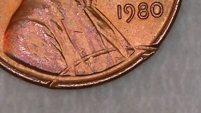 1980 Lincoln Memorial Penny - clipped planchett - Image 1 of 4