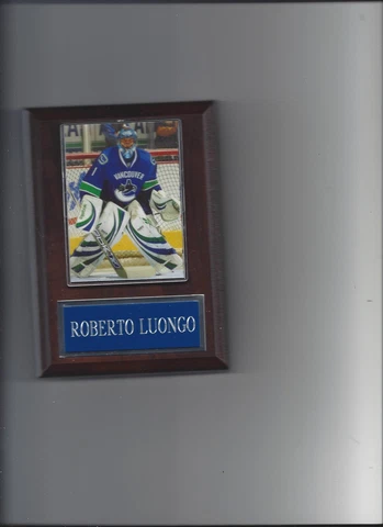 ROBERTO LUONGO PLAQUE VANCOUVER CANUCKS HOCKEY NHL Cover