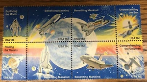 US Scott 1912-1919 (1919a) (1981) 18c Space Achievement block of 8 unused stamps - Picture 1 of 2