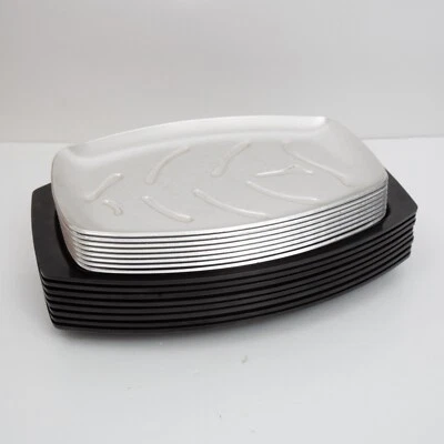 Nordic Ware #52 Plato y Soporte Filete Fajita Platos Lote de 8 Chisporroteantes Chisporroteantes Foto 1 de 4