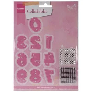 Marianne Designs Collectables Dies W/Stamps Set, COL1347 ~ Party Numbers ~ NIP - Picture 1 of 2