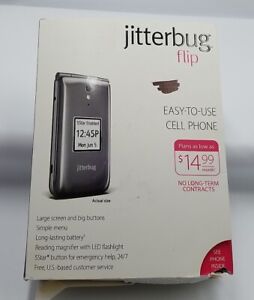 Jitterbug 4043SJ6GRY Flip Easy-to-Use 4G Prepaid Cell Phone Graphite