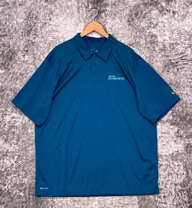 Nike Polo Shirt XL Mens Miami Dolphins Official On Field Sideline Coach - Picture 1 of 10