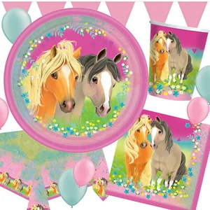 PRETTY PONY - Vajilla de caballos regalo cumpleaños infantil niños cumpleaños fiesta - Imagen 1 de 25