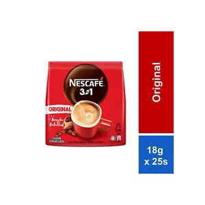 NESCAFE 3 in 1 Original Instant Coffee Aromatic & Balanced (18g x 25 sticks) - Picture 1 of 2
