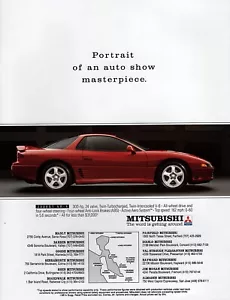 Mitsubishi 3000 GT VR-4 1991 ""Retrato de una obra maestra"" anuncio en color original - Imagen 1 de 1