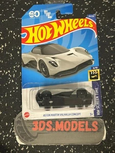 ASTON MARTIN VALHALLA CONCEPT SILVER LONG CARD Hot Wheels 1:64 *COMBINE POSTAGE* - Picture 1 of 1