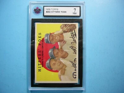 1959 TOPPS MLB BASEBALL CARD #262 HITTER'S FOES DON DRYSDALE KSA 7 NM '59 GL - Image 1 of 4