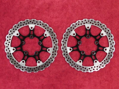 ¡RECTO! Juego de rotores de freno delantero L&R {OEM Kawasaki} 06-07 ZX10 Ninja ZX10R Foto 1 de 4