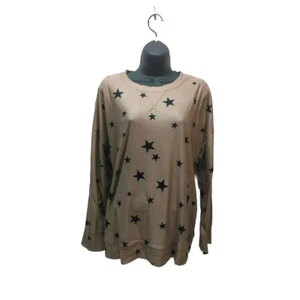 Felpa donna manica lunga stella talpa maglione medio camicia top pigiama pull on - Foto 1 di 11