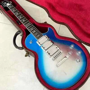 Custom LP E-Gitarre, Blue Silver Ace Frehley H-H-H Tonabnehmer, Palisander Griffbrett - Bild 1 von 18