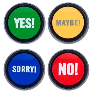 Yes No Button & Maybe Sorry Button, Yes No Button with sound, Answer Buzzers - Picture 1 of 7
