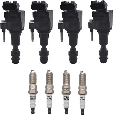 4x Ignition Coils Pack and Spark Plugs for Chevy Malibu Equinox HHR Cobalt Buick - Imagem 1 de 4