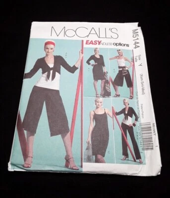 McCall's Pattern M5144 XS-Med Misses Stretch Jacket Top Dress Gaucho Pants Uncut - Image 1 of 4