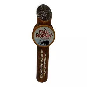 Fall Hornin Beer Tap Handle Craft Beer Man Cave Anderson Valley Brewing - Picture 1 of 3
