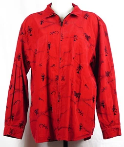 Chaqueta de Algodón de Pana Fina Petroglifo Rojo Petroglifo Ballena L (Chico's 2) - Imagen 1 de 3
