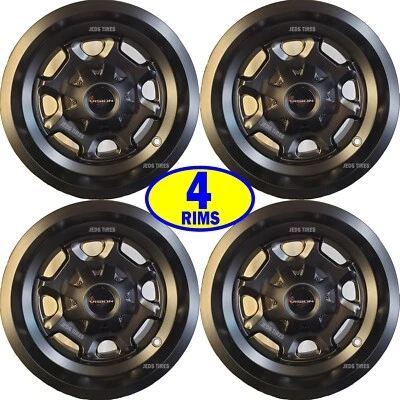 ATV RIM WHEEL some Kawasaki Teryx 750 800 850 1000 KRX 12x8 4/136 4+4 Black - Image 1 of 4