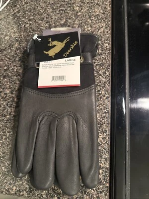 Guantes de conducción Majestic de cuero de ciervo negro para hombre GRANDES NUEVOS talla 10 Foto 1 de 2