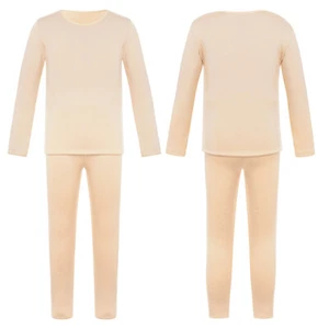 Kids Girl's Top With Pants Round Neck Pullover And Pantyhose Warm Pajamas Set - Picture 1 of 26