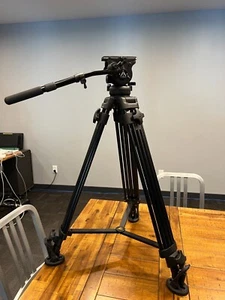 LIGHTWEIGHT ALUMINUM E-IMAGE ET-40AAM TRIPOD W EH60 FLUID HEAD & HOT SHOE & CASE - Picture 1 of 12