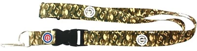 Chicago Cubs Army Camo Print Lanyard Keychain Key Ring W/Clip MLB Licensed New - Image 1 of 3