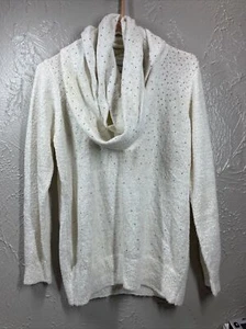 Suéter CD PETITES Top Estrás con Bufanda Para Mujer Talla Pequeña Grande PL Marfil - Imagen 1 de 6