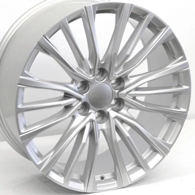 22" Silver Milled Escalade V Replica Wheels 22x9 6X5.5 +28 fits GMC Sierra Yukon - Image 1 of 4