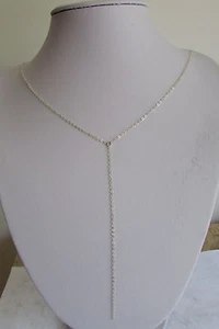 Collar Simple Y Cadena Lariat Plata Esterlina ¡En Capas! Todas las longitudes disponibles - Imagen 1 de 10