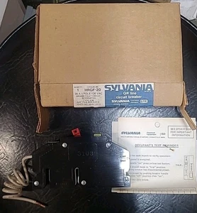 SYLVANIA HRGF-20 GROUND FAULT Q-R CIRCUIT BREAKER 20AMP 1POLE 120VAC TYPE HRGF20 - Picture 1 of 12