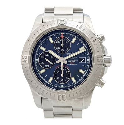 Breitling Colt Chronograph A13388 Auto Blue Dial 43mm SS Herren mit Box & Papieren - Bild 1 von 4