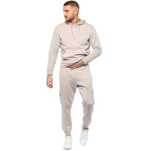 Conjunto de chándal Enzo para hombre calce regular pulóver sudadera con capucha carga pantalones para correr traje - Imagen 1 de 68