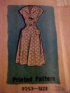 Vestido de Colección Pedido por Correo Dama Casa Patrón 9253 Talla 20 1/2 - Imagen 1 de 2