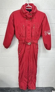 VTG Bogner Red Embroidered Red Ski Snowsuit / Women’s 18 - Picture 1 of 18