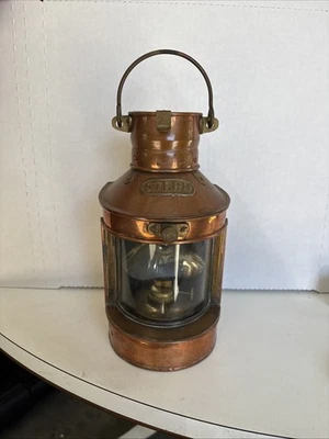 Vintage Tung Woo Copper Nautical Ship Stern Lantern Hong Kong Original Marine - Image 1 of 4