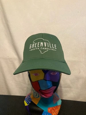 Greenville South Carolina Hat Green Cap White Stitching Logo strap Sport-Tek - Image 1 of 4
