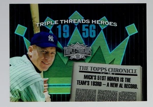2006 Topps Triple Threads Heroes Mickey Mantle TTH56 MM6 Baseball Card - Picture 1 of 2