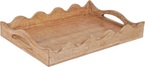 Mela Artisans Ottoman Holz Serviertablett | Medium, Jakobsmuschel weiß gebrannt | Decora - Bild 1 von 7