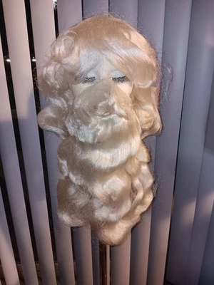 White Santa Wig With Mustache And Beard Acrylic - Image 1 of 4