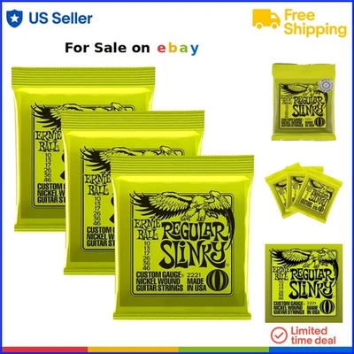 Electric Guitar Strings 10-46 Gauge Metal Regular Slinky 3-pack Bundle - Image 1 of 4