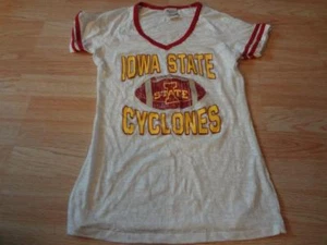 Women's Iowa State Cyclones ISU Football M Semi-Shear T-Shirt Tee (White) - Picture 1 of 1