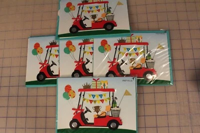 Lot of 5 Papyrus Father's Day Greeting Cards Golf Cart - 3D - Image 1 of 4